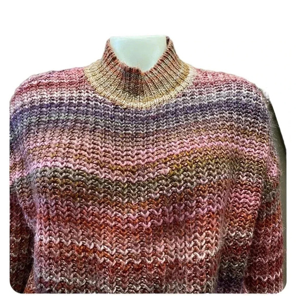 Ruby Moon Knit  Multi Coloured Turtleneck Sweater Size Small - Picture 2 of 10